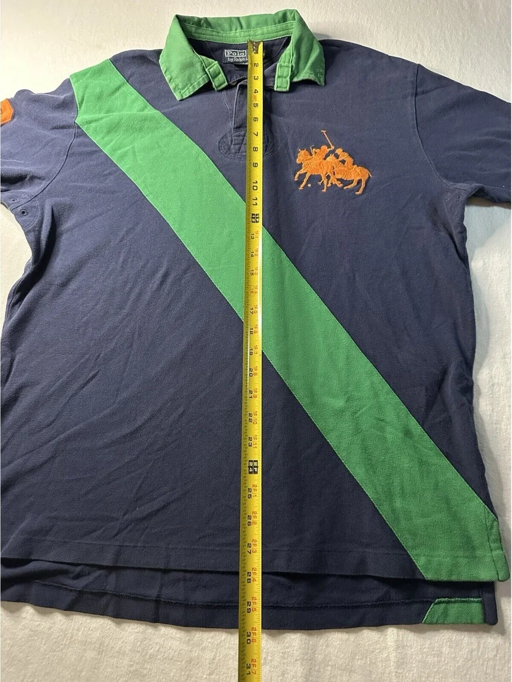 Polo Ralph Lauren Vintage Shirt Mens Large Stampede Sash Rugby Blue NWT